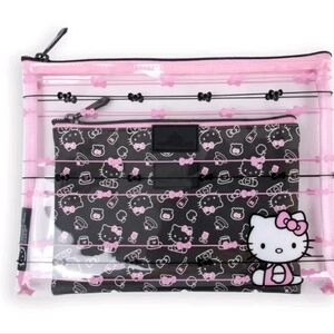 Impressions Sanrio Hello Kitty 2 Piece Pouch Cosmetic Bag Set Nwt